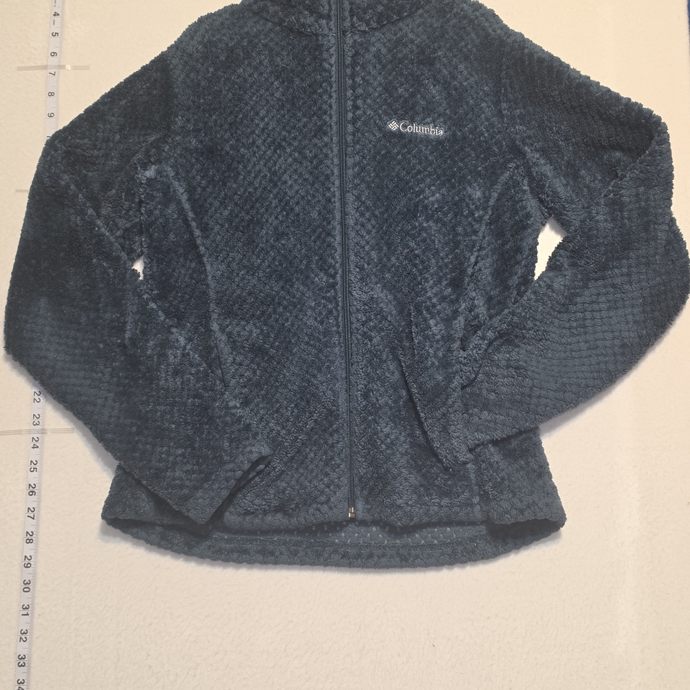 Columbia Dark Teal Plush Full-Zip Fleece Jacket